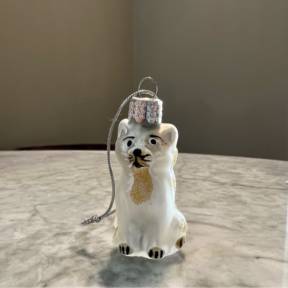 Blown Glass Cat Ornament